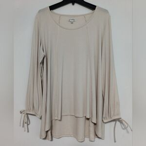 Knit Cream Top / Size 2X